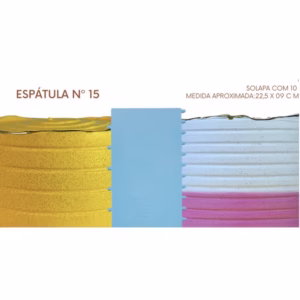 Espátula DECORATIVA N•15 AZUL para bolo Lsc 22,5 cm dupla confeitaria  (Chocobraz)//