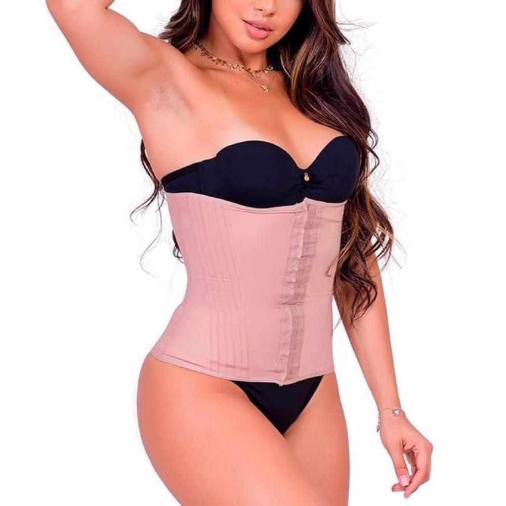 Cinta Faixa Modeladora E Redutora Com 12 Barbatanas Unissex Postural Para Treinar De Tecido Confortável