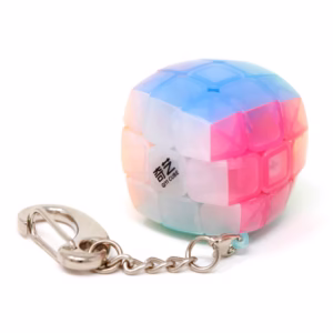 Chaveiro Cubo Mágico Profissional 3x3x3 QiYi Pillow Jelly Lembrancinha 30mm Stickerless