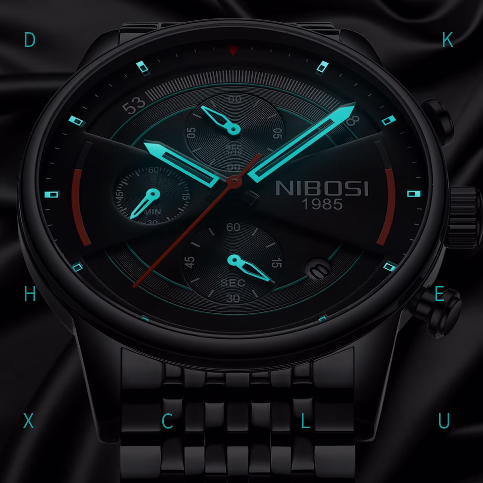 NIBOSI 2021 Mens Relógios Top Marca De Luxo Esporte Cronógrafo De Quartzo Relógio De Pulso Data Relogio Masculino À Prova D 'Água - Imagem 2