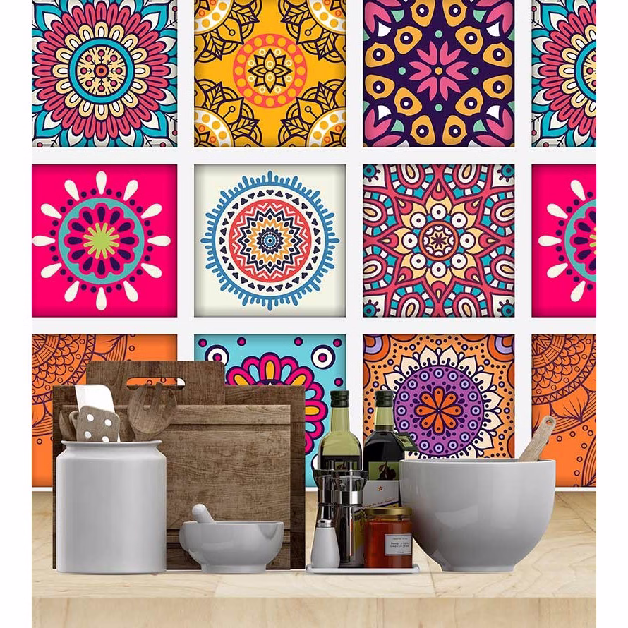 Adesivo hidráulico mandala Taj Mahal para Cozinha - Imagem 2