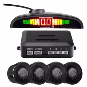 Sensor De Ré Estacionamento 4 Pontos Universal Carro Cor Preta Preto Prata Branco Vermelho