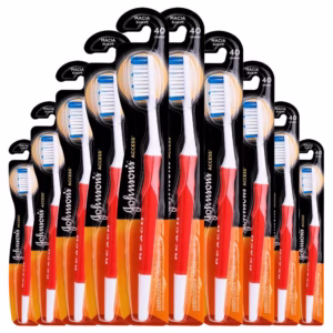 Kit 10 Escovas Dental J&j Reach Access Macia Grande 40