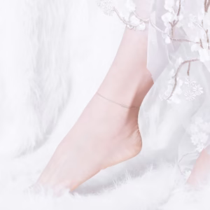 Bamoer Tornozeleira Feminina De Prata 925 SCT007