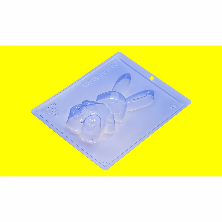 // KIT FORMA PORTO COM SILICONE (3 PARTES) PARA CHOCOLATE COELHO RECHEADO – CÓD. P91 (PORTO FORMAS)// - Imagem 2