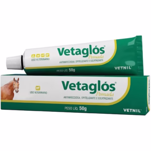 Vetaglos pomada Cicatrizante 50g Para Cães e Gatos Equinos Anti-infecciosa, epitelizante