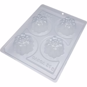 Forma BWB Com Silicone(3 partes)Para Chocolate-Trufa Girassol 80g.Para Festas Trufas,Bombons,Alfajor