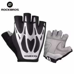 Rockbros Bicicleta Mtb Road Bike Luvas Do Esporte Ao Ar Livre Das Mulheres Dos Homens De Fitness Verão Outono Metade Do Dedo Luvas De Ciclismo Reflexivo