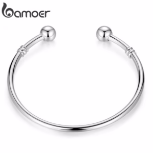 Pulseira Bamoer Hot & Bangle Com Contas Duplas Jóias Da Moda Pa3040