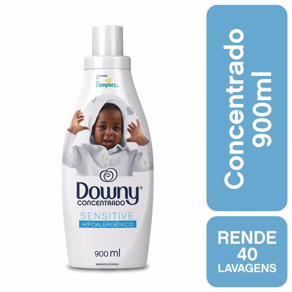 Amaciante Downy Concentrado Sensitive Hipoalergênico para Roupa de Bebê 900ml