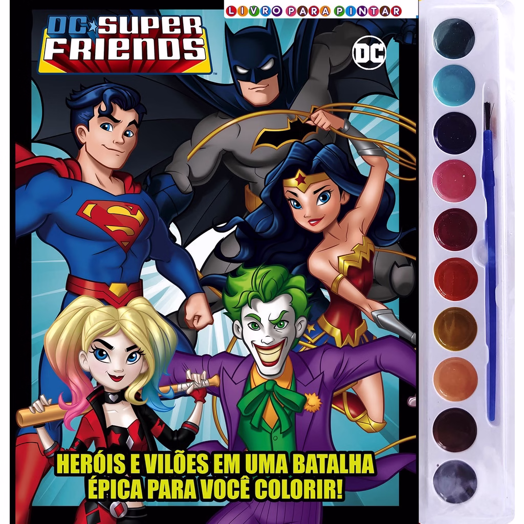 DC Super Friends Livro para Pintar com Aquarela