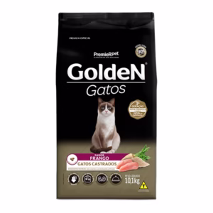 Ração Golden para Gatos Adultos Castrados Sabor Frango - 10,1Kg