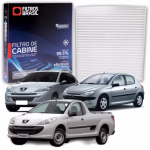 Filtro da Cabine Ar Condicionado PEUGEOT 206/ 207 Passion QuikSilver XS Hoggar Xline Scapade