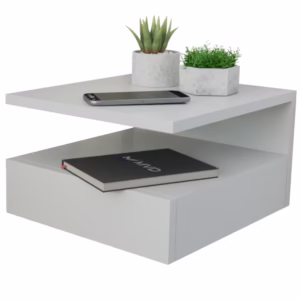 Mesa de cabeceira suspenso com gaveta e prateleira Várias Cores Branco Freijó Preto MVD Móveis