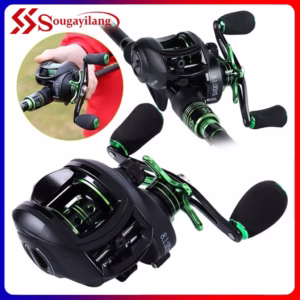 Sougayilang Carretilha de pesca 12+1 Ball Bearings 8.1:1 Gear Ratio Max Drag 6-8KG