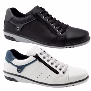 Kit 2 Dois Pares Sapatenis Ziper E Cadarço Casual Preço Bom A1