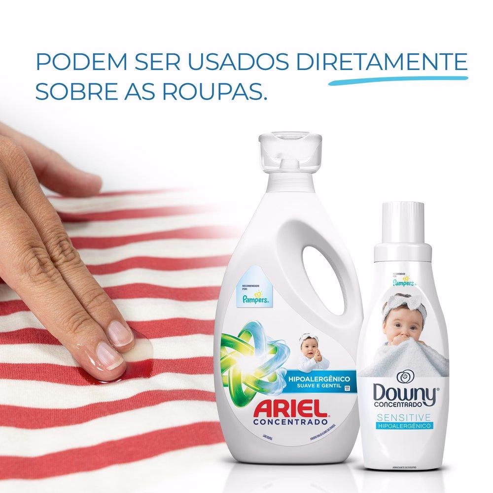 Amaciante Downy Concentrado Sensitive Hipoalergênico para Roupa de Bebê 900ml - Imagem 2