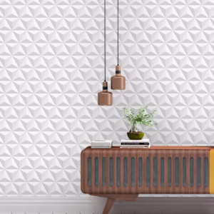 Papel De Parede Adesivo 3d Vinílico Triangular Efeito Sombra 2,50 mts