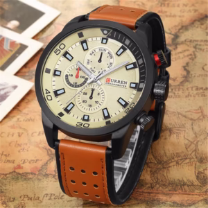 CURREN Relógio Masculino Moda Top Marca Luxo Original Quartzo Esportes Casual Couro Impermeável Negócios Militar Relógios Masculino 8250XQ