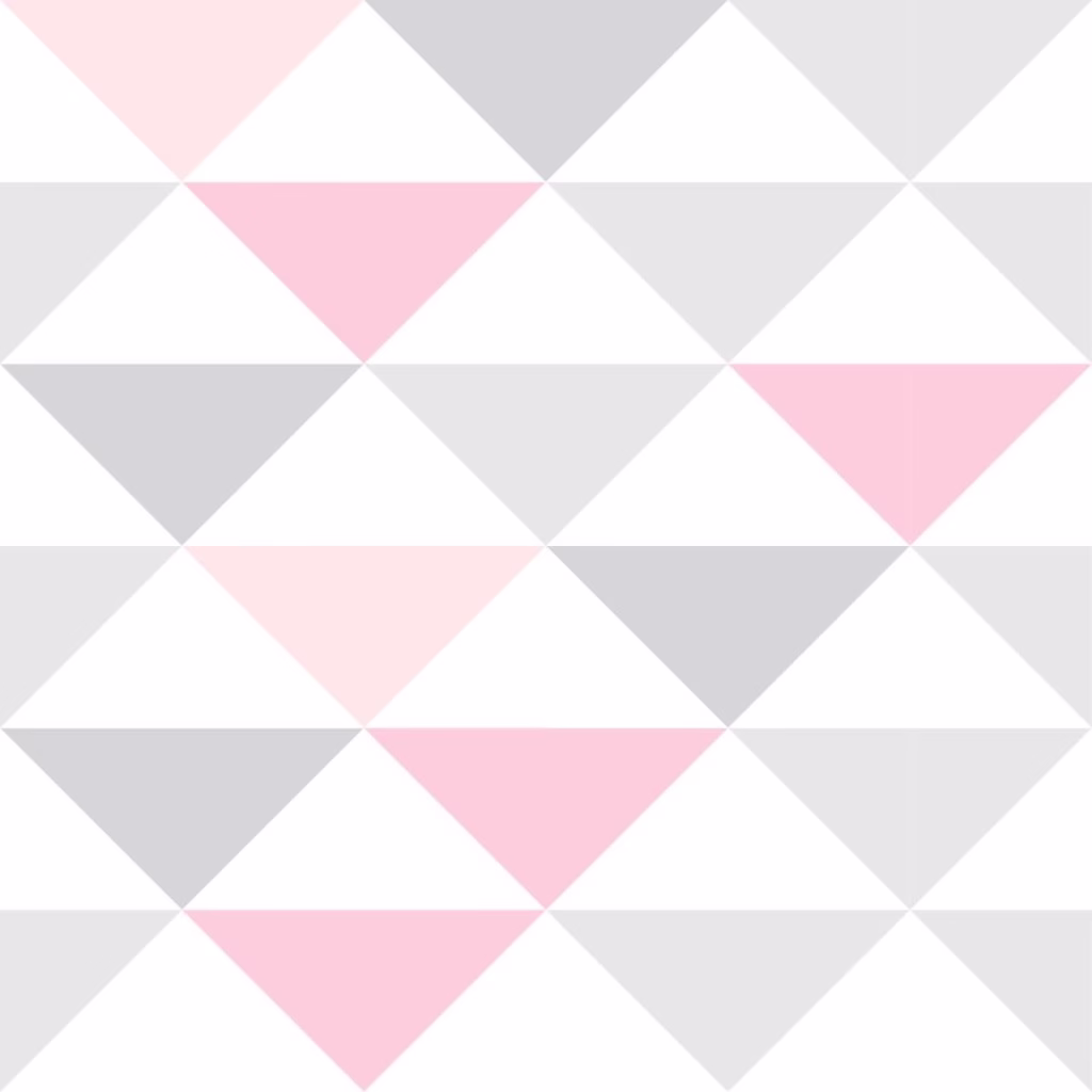 Papel de Parede Geométrico Triângulos Cinza e Rose - Imagem 2