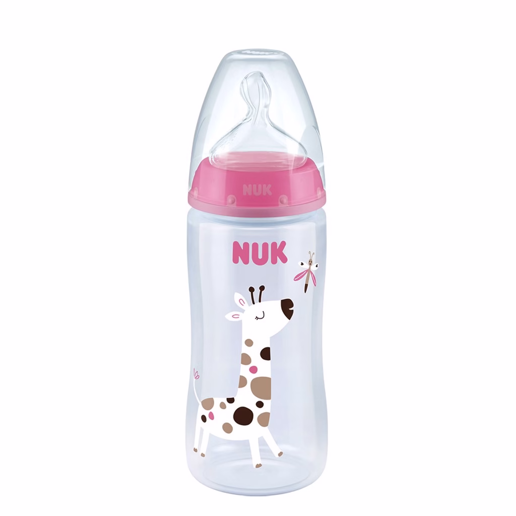 Mamadeira First Choice Controle Temperatura 360ml Rosa - Nuk