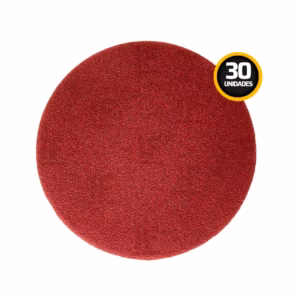Disco de lixa velcro, pluma, hookit, rokit 125mm para ferro e madeira com 30 unidades