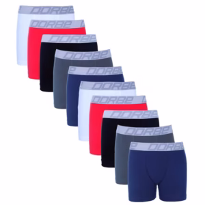 Kit 10 Cuecas Boxer Infantil Algodão Dorbe Não Enrola Original Cueca Box Menino Criança Juvenil