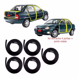 Kit Borrachas De Vedação Classic 2014 2015 2016 4porta+malas