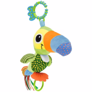 Pelúcia Tucano De Atividades Chocalho E Mordedor 7423 - Buba