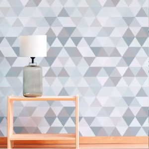 Papel De Parede Triangulo Cinza Branco Adesivo Contact 3m