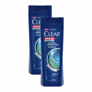 Kit 2 Shampoos Clear Men Anticaspa Ice Cool Menthol com 200ml