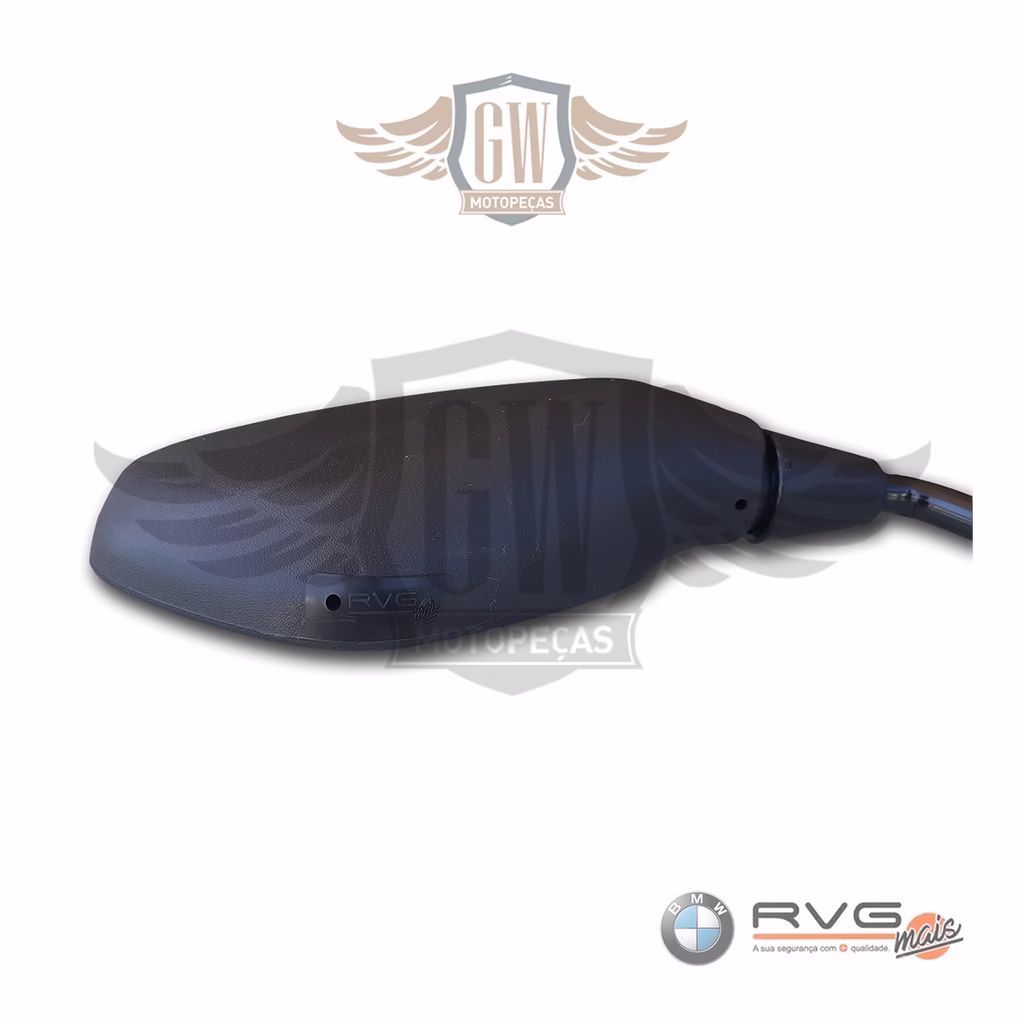 Retrovisor Bmw F800 Fixo Honda Lente Convexa Haste Curta - Imagem 2