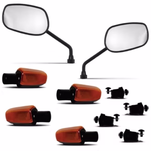 Kit Retrovisor + Pisca Completo Titan 125 2000/2004 Titan 150 2004/2008 Fan 125 2009/2013