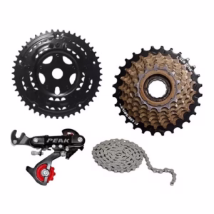 Marcha Traseira Bicicleta Câmbio Corrente + Catraca