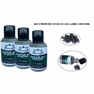 3 Potes de Esferas de Aço 1200 unidades 4,5mm