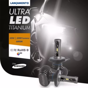 Lâmpada Ultra Led Titanium H27 Shocklight 6000k 10.000 Lúmens Com Reator Embutido à Prova d’Água