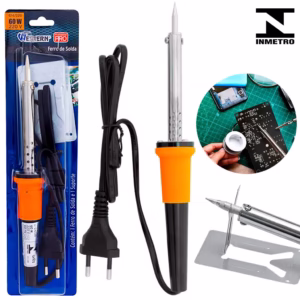 Ferro De Solda 60w 110 - 220v Profissional + Suporte Apoio Solda Eletrônicos Placas Multiuso Prático