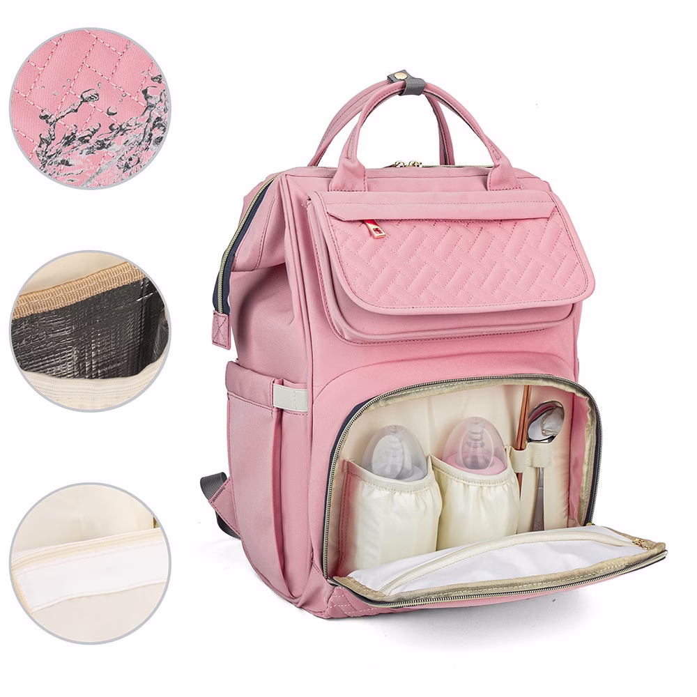 Mochila Maternidade Lequeen Bebê Passeio Viagem Térmica Menino Menina - Imagem 2