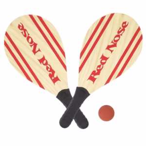 Kit Frescobol Raquete de Praia Com 2 Raquetes Com Bola E Saco de Transporte Semi Pro Marca Red Nose