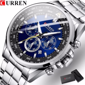 CURREN Nova Moda Casual Quartzo Relógios De Aço Inoxidável À Prova D'água 8399 G