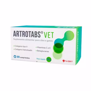 Suplemento Alimentar Artrotabs Vet para Cães e Gatos 30 comp
