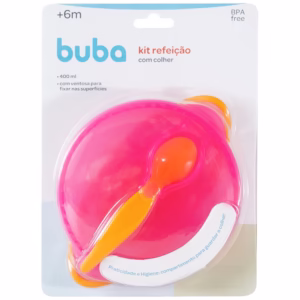 Potinho Ventosa Refeição Bebê Rosa 5803 - Buba