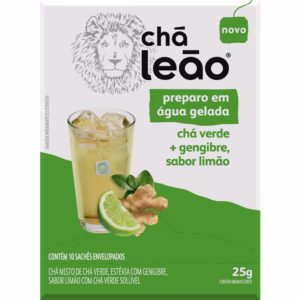 Chá Leão Água Gelada - Chá Verde Gengibre E Limão 10 Sachês