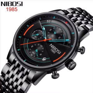 NIBOSI 2021 Mens Relógios Top Marca De Luxo Esporte Cronógrafo De Quartzo Relógio De Pulso Data Relogio Masculino À Prova D 'Água