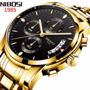 Relógio de Pulso/Quartzo NIBOSI de Luxo com Cronógrafo/Masculino