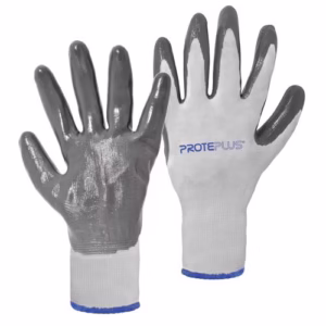 Luva Tricotada em Poliéster Banho Nitrílico PPM04 PROTEPLUS N8