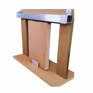 Kit p/ Porta Correr Trilho Alumínio 35x35 1,30m Natural - RDA-2