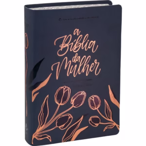 Bíblia de Estudo da Mulher Feminino Letra Grande Azul Marinho Editora SBB Luxo Nova Almeida Atualizada