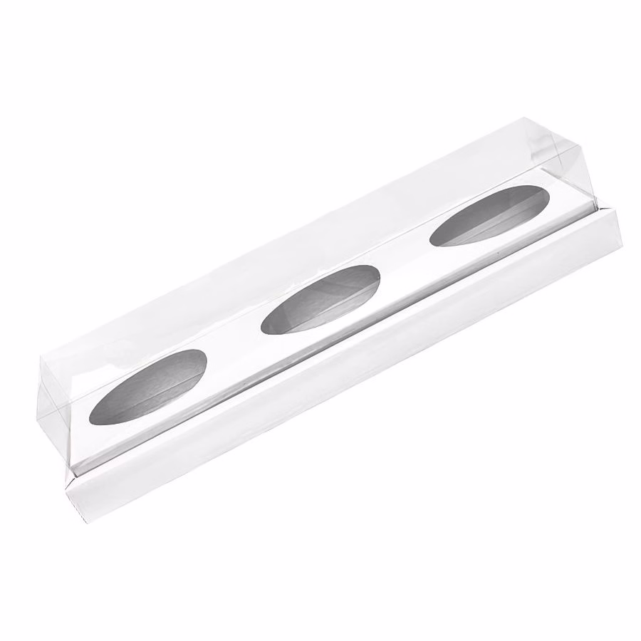 Caixa Ovo de Colher Triplo - Meio Ovo de 100g a 150g - Branca - 5 unidades - Assk - Rizzo