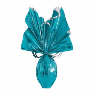 Folha para Ovos de Páscoa Metalizado Turquesa 69x89cm - 05 unidades - Cromus Páscoa - Rizzo